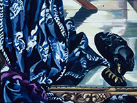 Black bust and curtain 1984